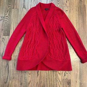 Cable Knit Wrap Cardigan